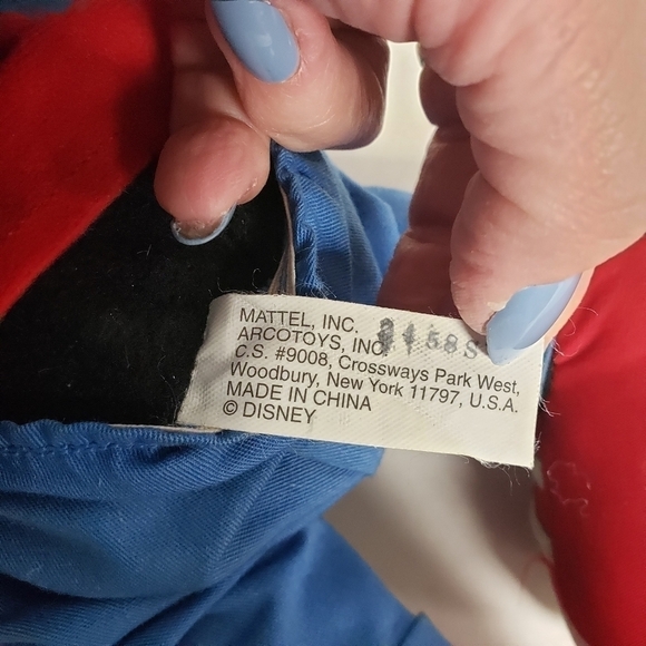 VINTAGE 90s Talking Mickey Mouse Plush Toy Disney Mattel "you tickled my belly" - Picture 6 of 15